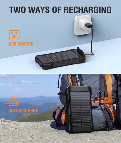 2024 Super 30000mAh USB Portable Charger Solar Power Bank for Cell Phone Gift - Image 3