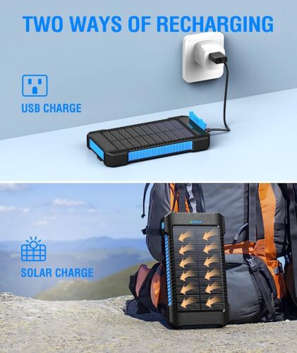 2024 Super 30000mAh USB Portable Charger Solar Power Bank for Cell Phone Gift - Image 15