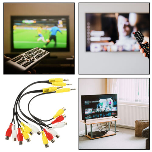 4pcs Mobile Phone Audio Cable Converter Cable Stereo Extension Audio Cable - Image 3