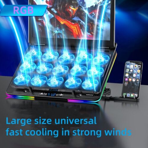 Laptop Cooling Pad Laptop Fan Cooling Stand w/15 Powerful Cooling Fans