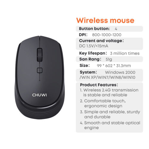 2.4GHz Wireless Optical Mouse USB Mouse DPI RGB Cordless Mice For PC Laptop