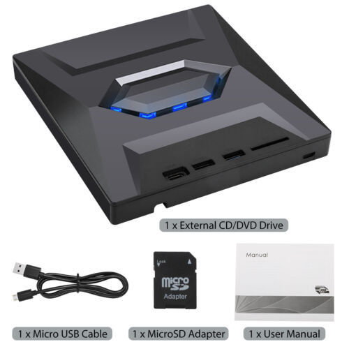 External CD DVD Drive USB 3.0 Writer Burner Player for PC Laptop Windows 11 10 - Image 2
