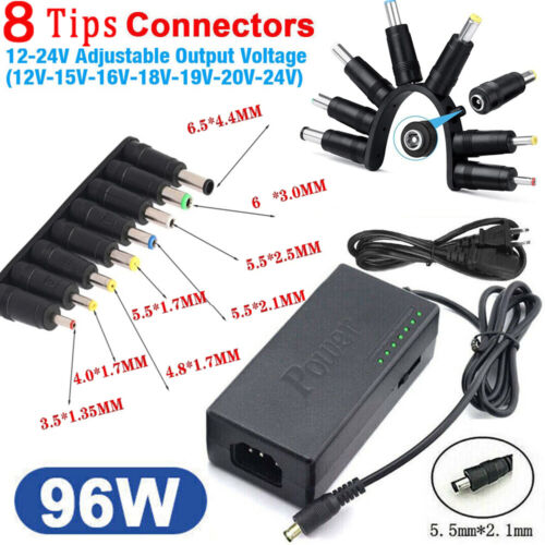 Universal Laptop Power Supply Charger AC To DC 12V/15V/16V/18V/19V/24V Adapter - Image 12