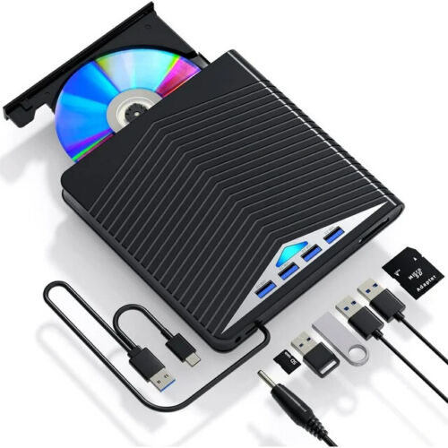 External CD DVD Drive, USB 3.0 Player Burner Writer, for PC Laptop Windows 11 10 - Image 8