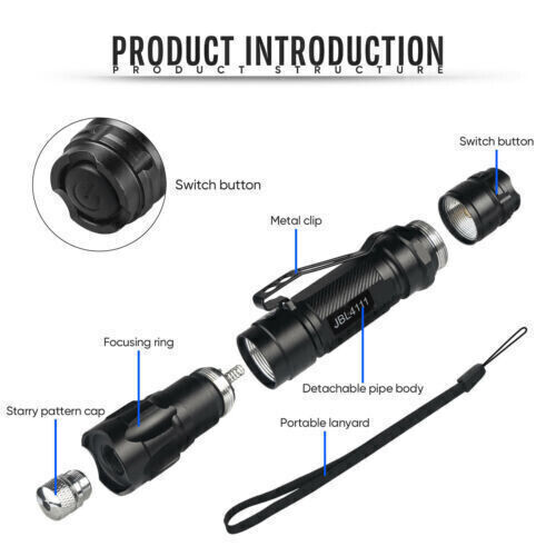 2PCS 6000Mile Green Laser Pointer Flashlight Visible Beam Light + Battery - Image 6