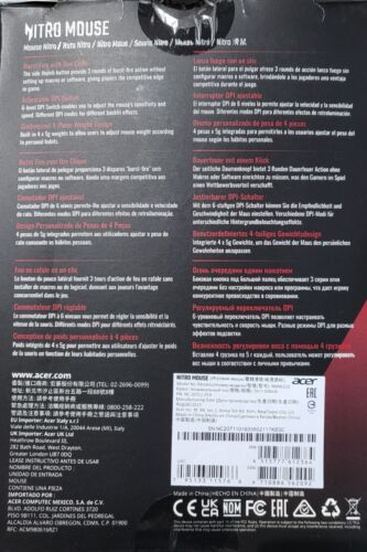Acer Nitro Wired Gaming Mouse USB, Model: NMW120 - BRAND NEW - Image 2