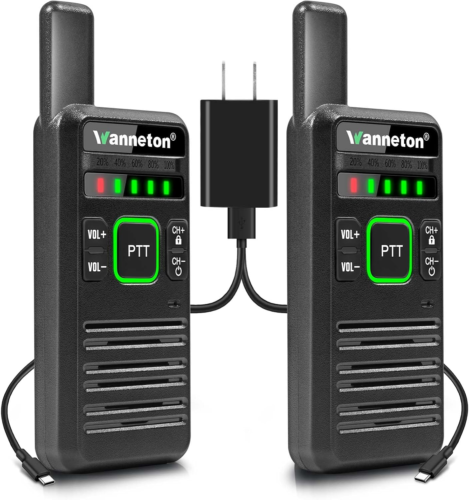 2 Walkie Talkies Rt22Pro Copy Two Way Radios Rechargeable Long Range VOX Family