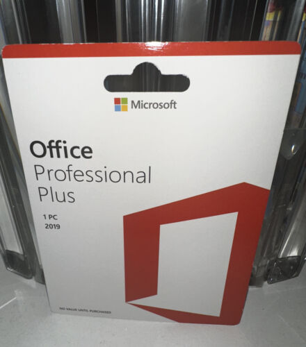 MIcrosoft MS Office Pro plus 2019 product card sealed 1 PC Lifetime - Image 2