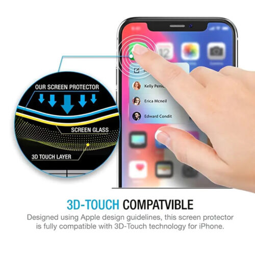 For iPhone 16 15 14 13 12 Pro Max Tempered Glass Privacy Screen Camera Protector - Image 3