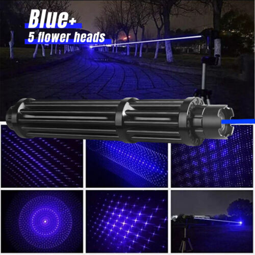 10Watt Adjustable High Power Blue Burning Laser Pointer Visible Dot Torch Light - Image 3