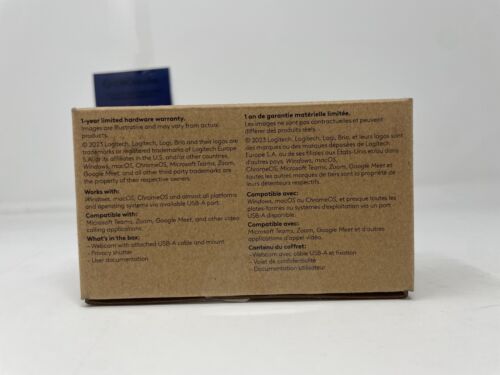 Logitech Brio 101 Full HD 1080p Webcam Auto-Light Balance ~ Open Box!