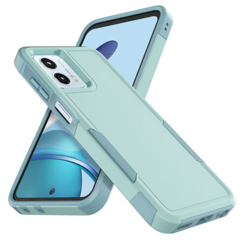 For Moto G Power 5G 2024 Case Heavy-Duty Tough Dual Layer Cover +Tempered Glass