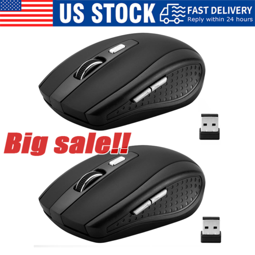 Wireless Optical Mouse Mice 2.4GHz USB Receiver For Laptop PC Computer DPI lot