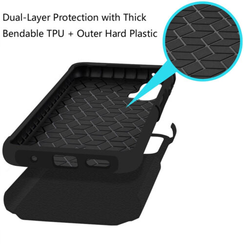 For Motorola Moto G 5G 2024 Phone Case Rubber Hard Hybrid Cover +Tempered Glass - Image 2