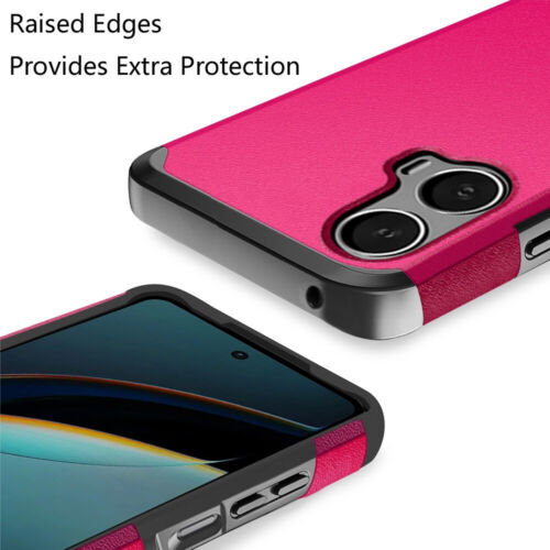 For Motorola Moto G 5G 2024 Phone Case Rubber Hard Hybrid Cover +Tempered Glass - Image 18