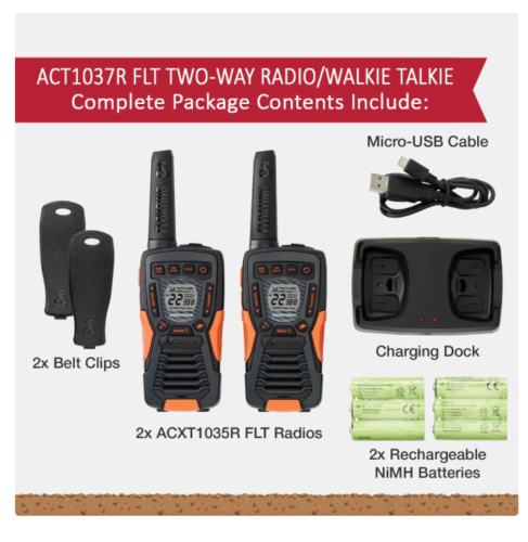 Cobra ACXT1037R FLT Walkie Talkies - Floating, Rechargeable 37-Mile Range - Image 4