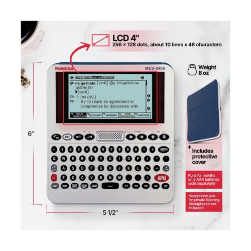 Franklin MES-2400 Digital Talking Dictionary, Multi-Language Translator, Talk... - Image 6