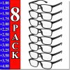 Mens Womens Reading Glasses 8 PACK Square Frame Readers Unisex Style Specs NEW Mens Womens Reading Glasses 8 PACK Square Frame Readers Unisex Style Specs NEW