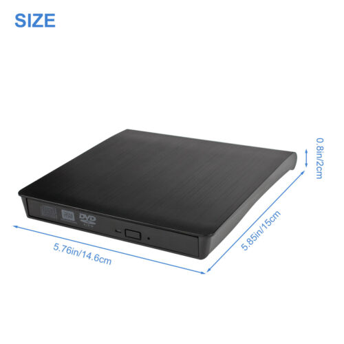 Slim External CD DVD RW Drive USB 3.0 Writer Burner Player Black For Laptop PC - Image 13