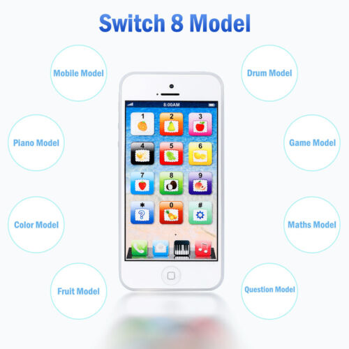 Toy Learning Play Cell Phone with 8 Functions Interactive Toy for Toddler Baby - Image 2