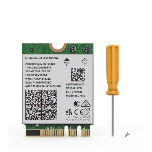 Intel AX210 WiFi6E M.2 Key E Wireless Card Tri-Band Network Adapter Bluetooth5.3 - Image 3