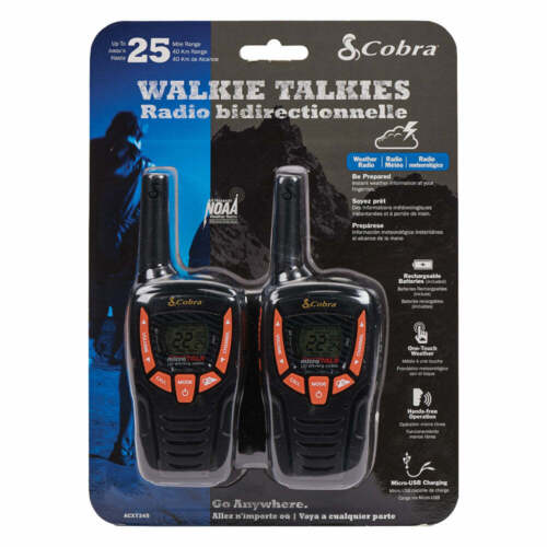 COBRA ACXT345 Walkie Talkies Rechargeable Long Range 25-Mile Two Way Radio Set 2 - Image 6
