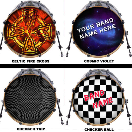 Custom 20" Bass Drum Head DECAL Skin Wrap Kick Sticker Vinyl FREE DESIGN - Image 9