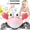 Upgraded Crawling Crab Baby Toy 2.0 -Sound Mute & Speed Control, Infant Tummy Upgraded Crawling Crab Baby Toy 2.0 -Sound Mute & Speed Control, Infant Tummy