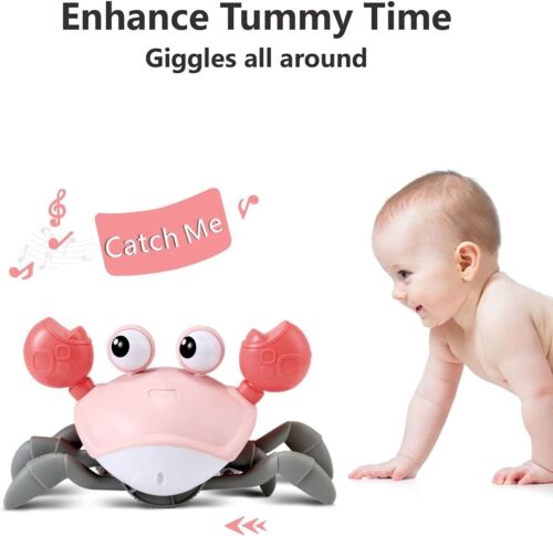 Upgraded Crawling Crab Baby Toy 2.0 -Sound Mute & Speed Control, Infant Tummy - Image 3