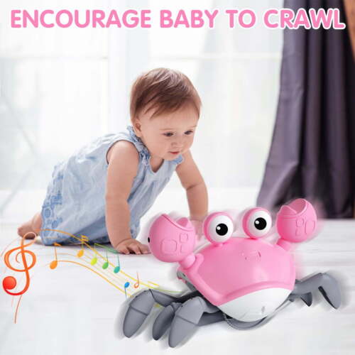 Upgraded Crawling Crab Baby Toy 2.0 -Sound Mute & Speed Control, Infant Tummy - Image 7