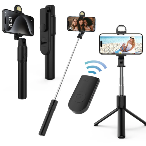 Selfie Stick Tripod Remote Desktop Stand Cell Phone Holder For iPhone Samsung US - Image 12