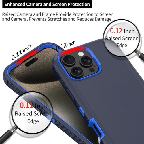 For iPhone 16 Pro Max 15 14 13 Case Phone Cover Shockproof Holster Screen Glass - Image 16