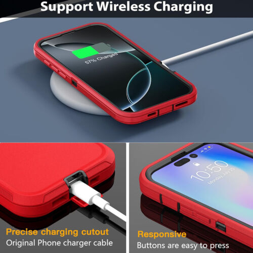 For iPhone 16 Pro Max 15 14 13 Case Phone Cover Shockproof Holster Screen Glass - Image 28