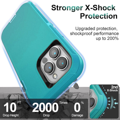 For iPhone 16 Pro Max 15 14 13 Case Phone Cover Shockproof Holster Screen Glass - Image 43