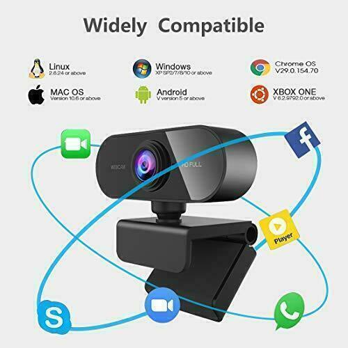 1080P Webcam Auto Focusing Web Camera Full HD Cam Microphone For PC Laptop  USA - Image 3