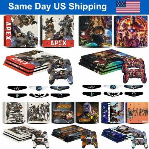 Decal Stickers for PS4 Pro Full Set Skins Protective Console& Controllers Cover