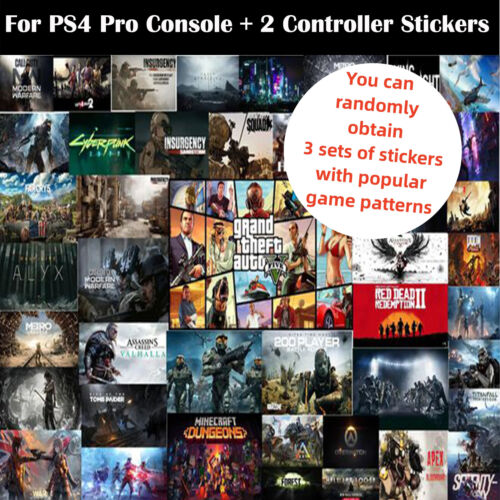 Decal Stickers for PS4 Pro Full Set Skins Protective Console& Controllers Cover - Image 65