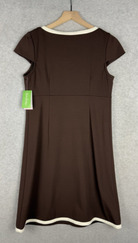 Lilly Pulitzer Dress Womens 8 Brown Beige Preppy Office Wedding Party NEW - Image 8