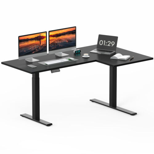 FlexiSpot Dual Motor L-Shaped Home Office Standing Desk Desk Large Desktop - Image 19