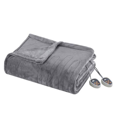 Beautyrest Plush Electric Heated Blanket 20 Heat Level Twin Full Queen King - Image 53