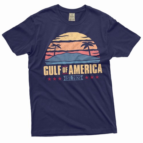 Patriot Pride Gulf Of America EST. 2025 Sunset American Flag Sky Mens