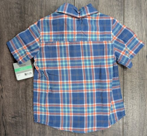 Baby Boy Clothes New Carter's 18 Month Dressy Blue Plaid Shirt - Image 3