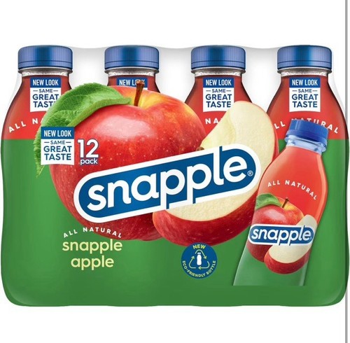 Snapple Apple Juice Drink, 16 fl oz recycled plastic bottle, Pack of 12 - Image 3