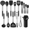 Silicone Kitchen Utensil Set with Holder,19 Pcs Cooking Utensils Heat Resistant Silicone Kitchen Utensil Set with Holder,19 Pcs Cooking Utensils Heat Resistant