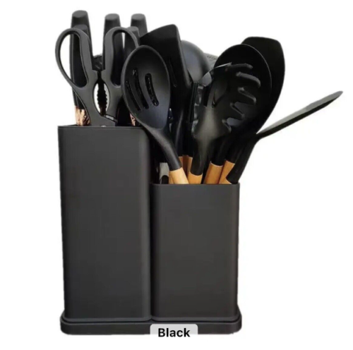Silicone Kitchen Utensil Set with Holder,19 Pcs Cooking Utensils Heat Resistant - Image 12