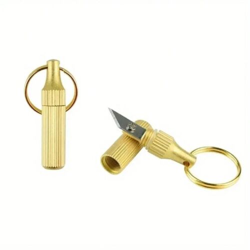 Capsule Knife Portable Quality Brass Keychain Pocket Unboxing Tools Accessories - Image 4