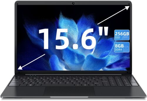 SGIN 15.6 inch Laptop Windows 11 8GB RAM 256GB ROM Up to 2.6Ghz  USB 3.0 grey