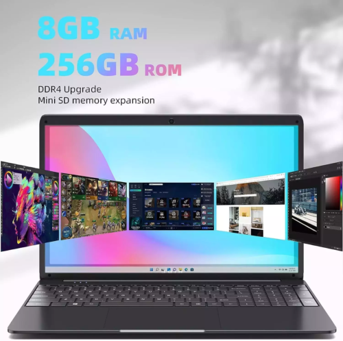SGIN 15.6 inch Laptop Windows 11 8GB RAM 256GB ROM Up to 2.6Ghz  USB 3.0 grey - Image 2