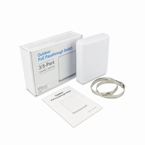 5 Port Gigabit PoE Passthrough Switch Outdoor Ethernet Extender Up to 100m/328ft - Image 7