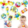 10PCs Baby Rattles Toys Set, Infant Grab N Shake Rattle, Sensory Teether, Newbor